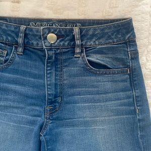 American Eagle High Rise Shortie Jean Shorts